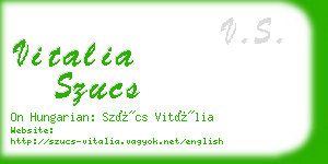 vitalia szucs business card